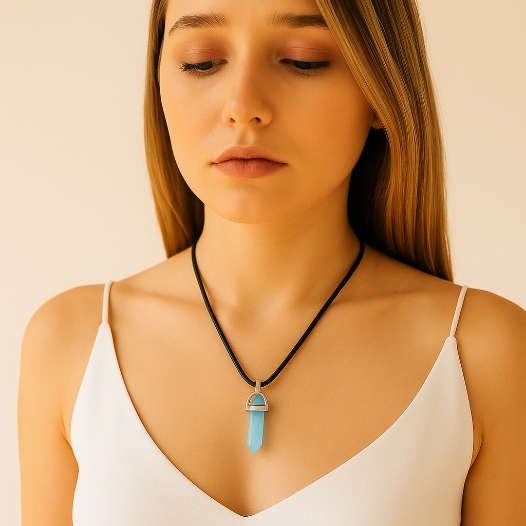 Crystal Pendant - Sky Blue